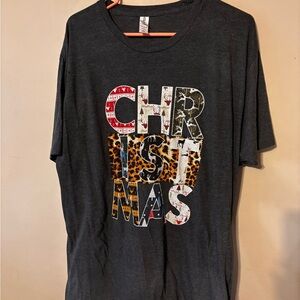 Tultex Charcoal Christmas Graphic Tee